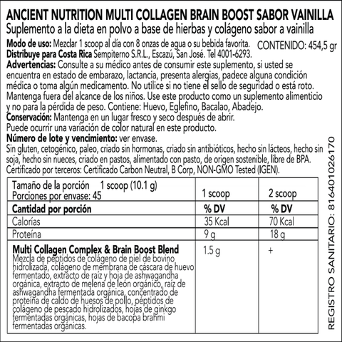 Proteína Multi Colágeno Brain Boost