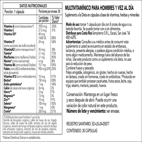 Multivitamínico Hombres