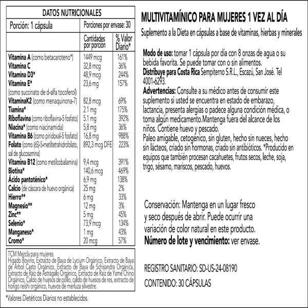 Multivitamínico Mujeres - Vista 3